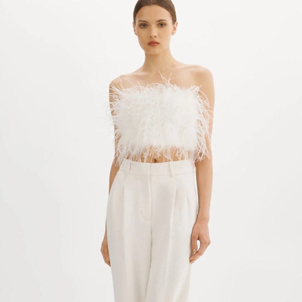 Lamarque Zaina Feather Bustier Top